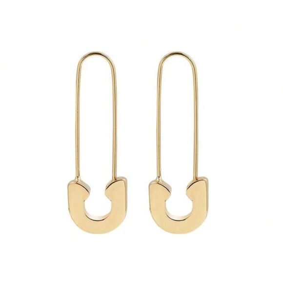 safety pin earrings A730 - Picture 4 of 6